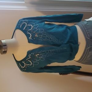 Vintage beaded botton down sweater/ cardigan